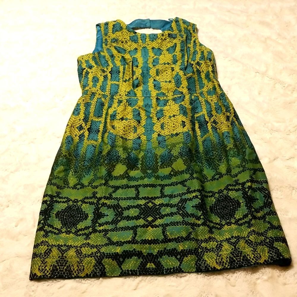 Muse Dress Women Size 12 Sleeveless Abstract Sleeveless Artsy